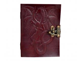 MAGIC DRAGON Handmade Leather Notebook Journal Diary Pages of Cartridge Paper